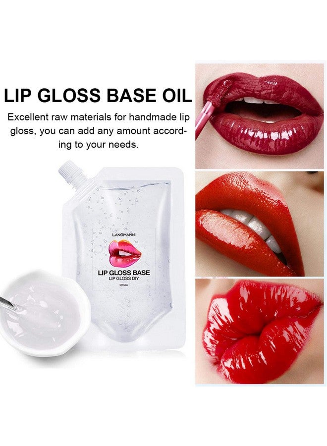 Bericher Transparent Lip Gloss ，Moisturize Lip Gloss Base Lip Gloss Base Oil Material Lip Makeup Primers Primer For Diy Handmade Lip Balms Lip Gloss 1.69Fl.Oz(1 Pcsclear) - Image 2