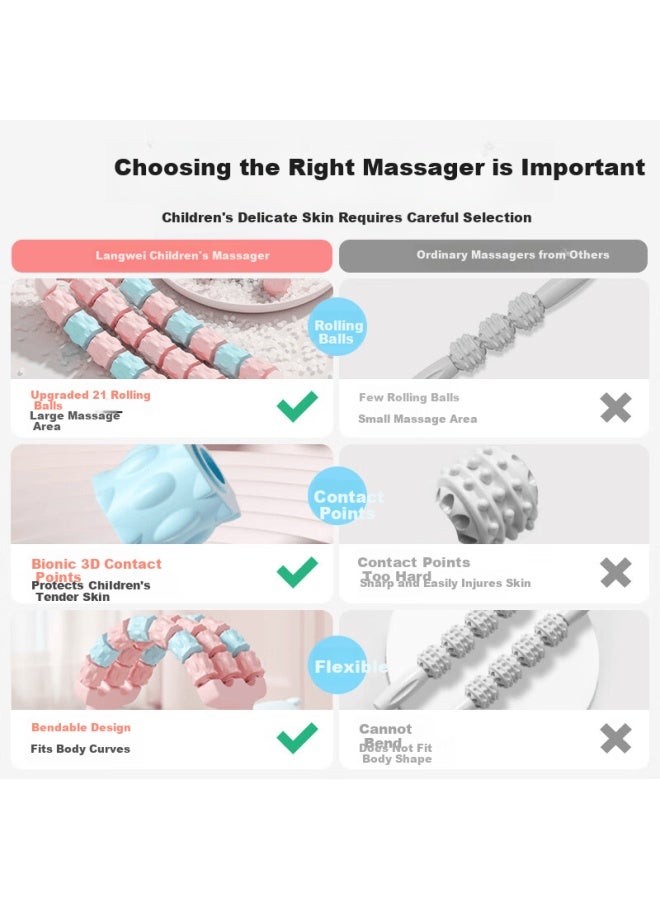 LONGWAY Langwei Children's Flexible Massage Stick Sensory Integration Training Roller Spiked Muscle Relaxation Stick For Full Body Use - Image 2