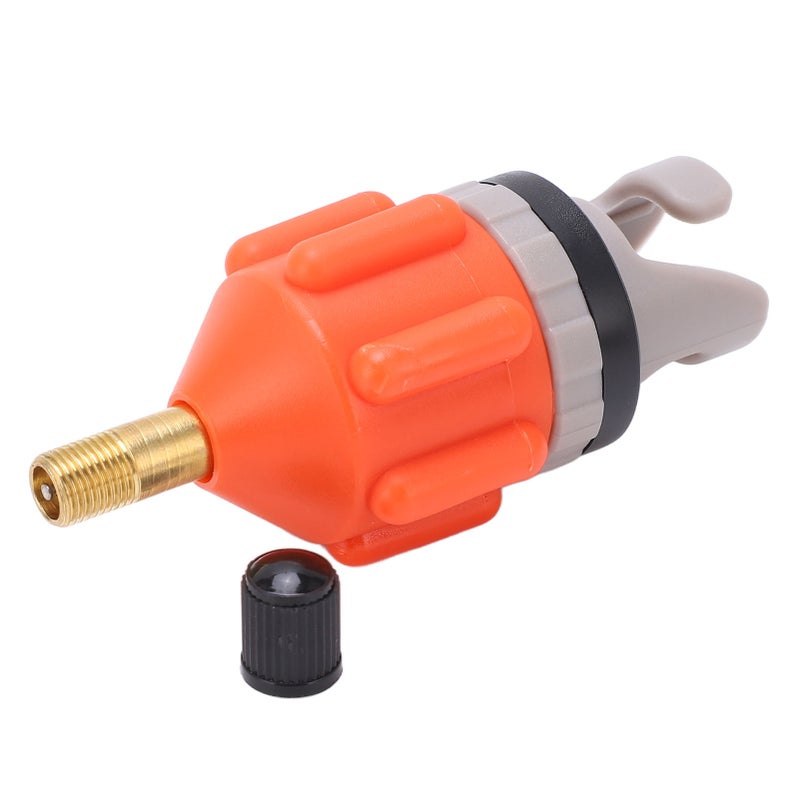Paddle Board Pump Adapter 7.8cm X 2cm Orange Nylon Leakproof Durable - Threaded Connection Sealed Air Pump Adapter for Paddle Boards Assault Boats Rubber Boats - Image 2
