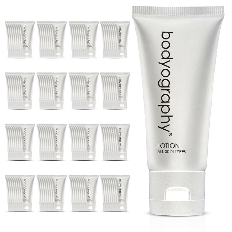 world amenities Bodyography blanc Bulk Hand and Body Lotion  300 Count  Vanilla White Tea Mini Travel Size Toiletries 100 Recyclable Tube with Flip Top Cap Hotel Amenities for All Skin Types