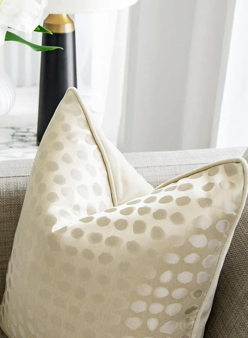 KNOT HOME Cushion Marissa Bianca (with filler) Pillow Knot Home Cover Set for Modern Sofa Contemporary Living Room Bedroom and Office Soft Washable
