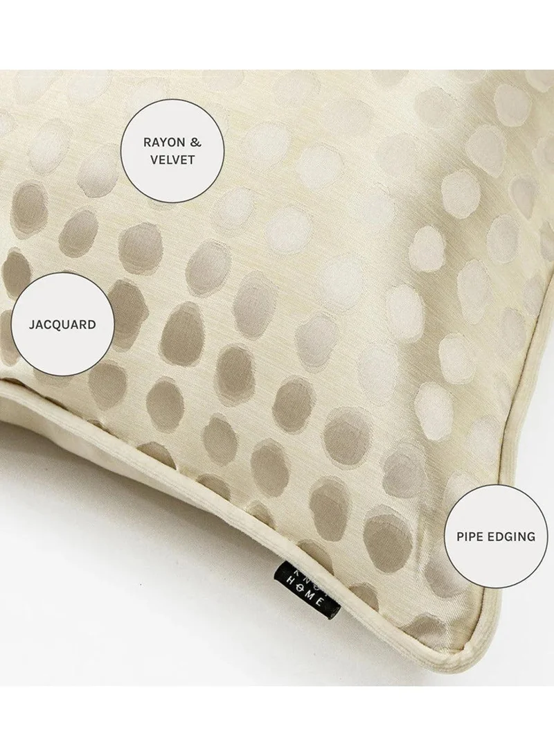 KNOT HOME Cushion Marissa Bianca (with filler) Pillow Knot Home Cover Set for Modern Sofa Contemporary Living Room Bedroom and Office Soft Washable