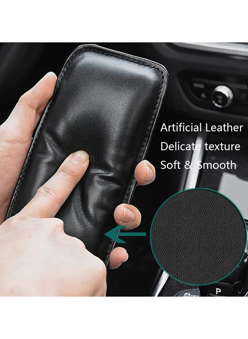 SYOSI 4 Pack Car Center Console Knee Leg Elbow Cushion Pad, Universal Soft Leather Auto Armrest Foot Knee Leggings Cover Thigh Support Comfort Elastic Pillows(Black) - Image 2