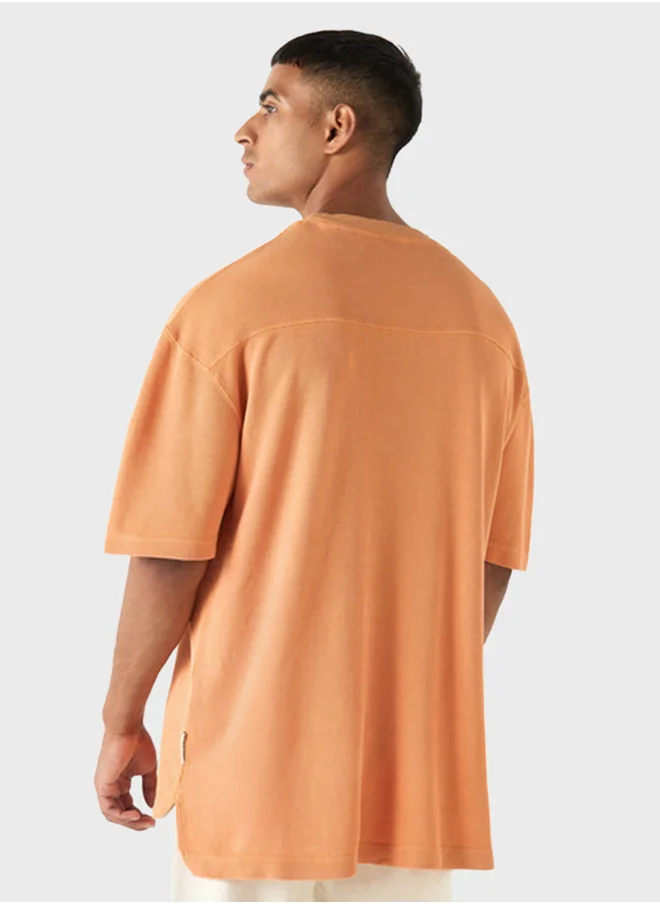 لي كوبر Ribbed Crew Neck T-Shirt