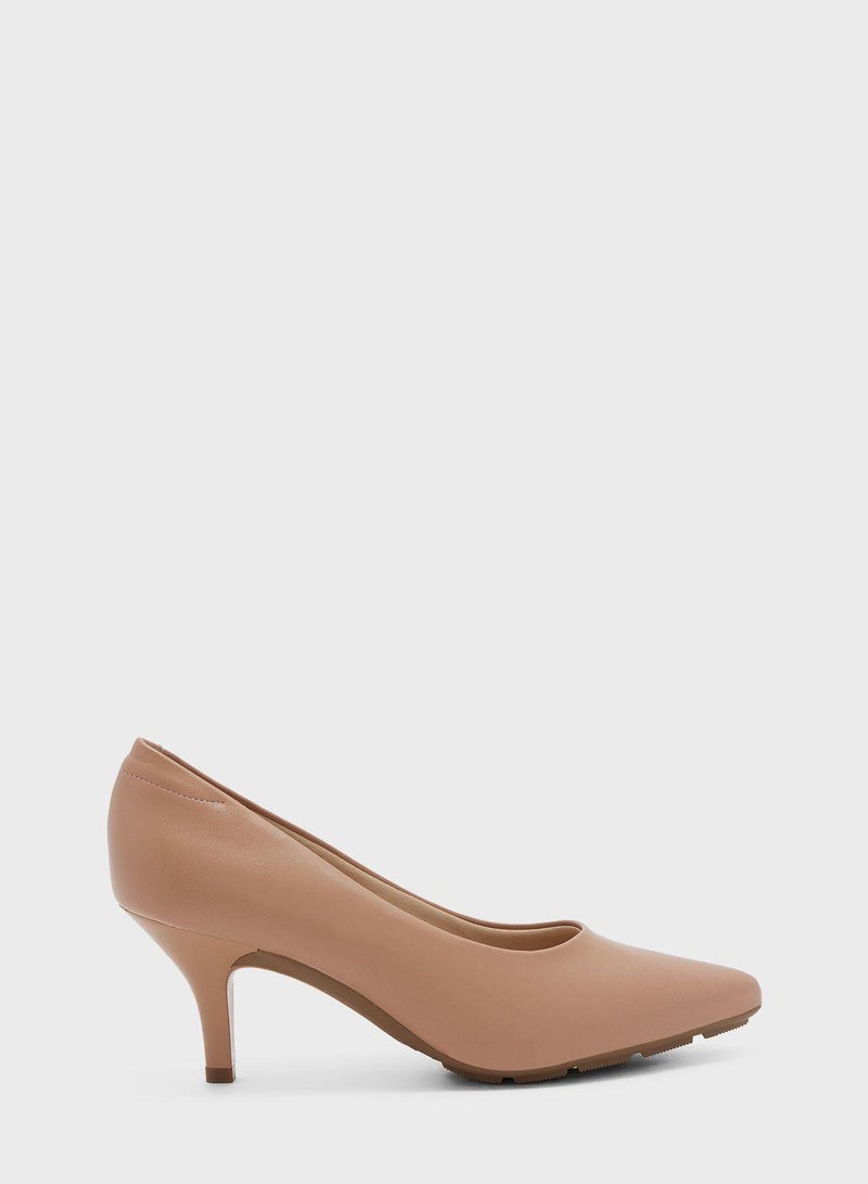 MODARE Pointed Toe Low Heel Pumps - Image 1