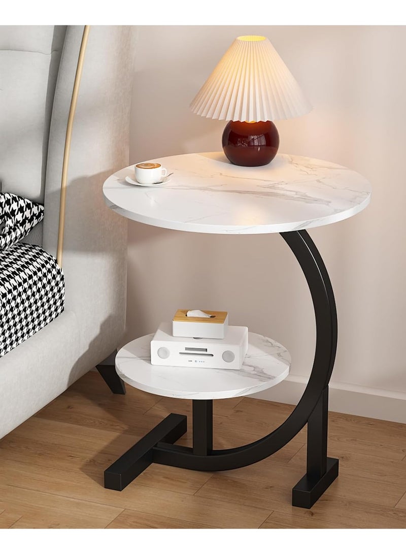 DubaiGallery Small coffee table light luxury side a few small apartment living room sofa mini coffee table balcony bedroom bed place table corner - Image 1