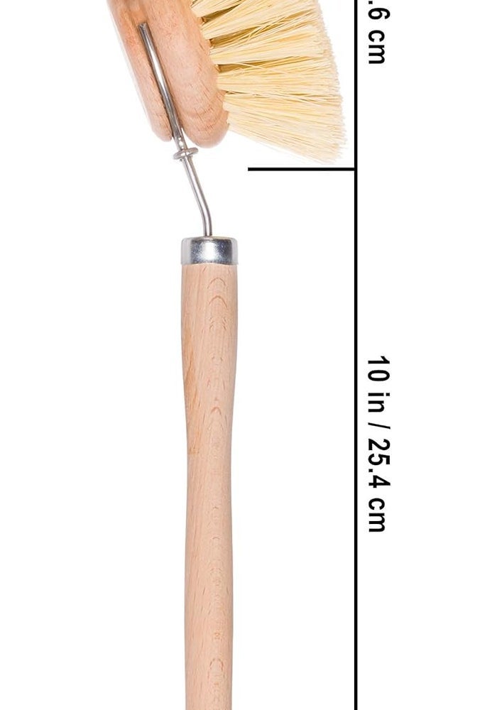 Redecker Stiff Bristle Dish Brush - Durable All-Purpose Scrubber for Kitchen and Household - Image 4