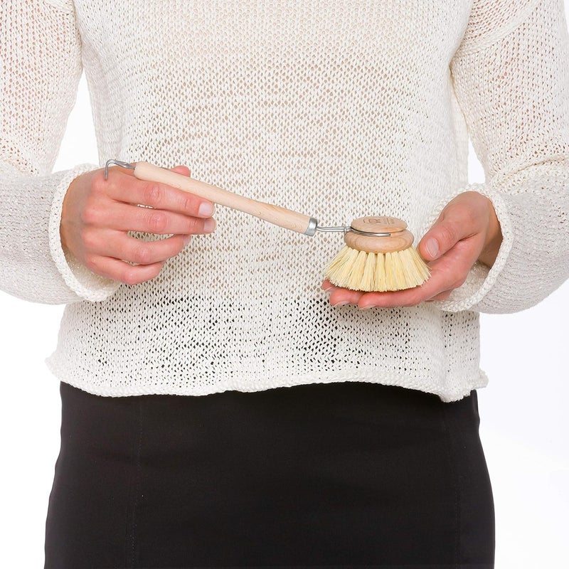 Redecker Stiff Bristle Dish Brush - Durable All-Purpose Scrubber for Kitchen and Household - Image 3