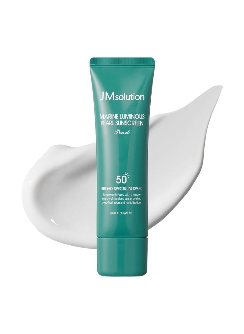 JMsolution JMsolution Marine Luminous Pearl Sunscreen SPF50 Broad Spectrum UV Protection Moisturizing  Lightweight No White Cast 169 fl oz 
