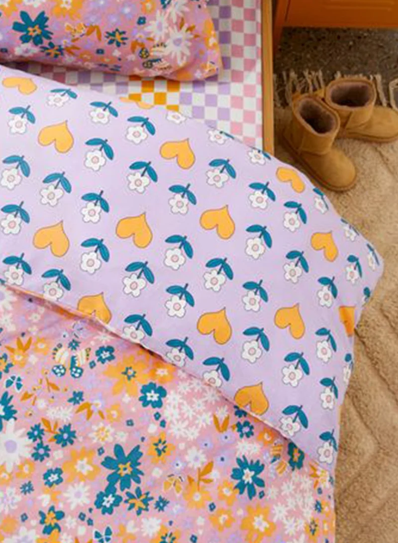 Cotton On Kids Floral Quilt Set - Single