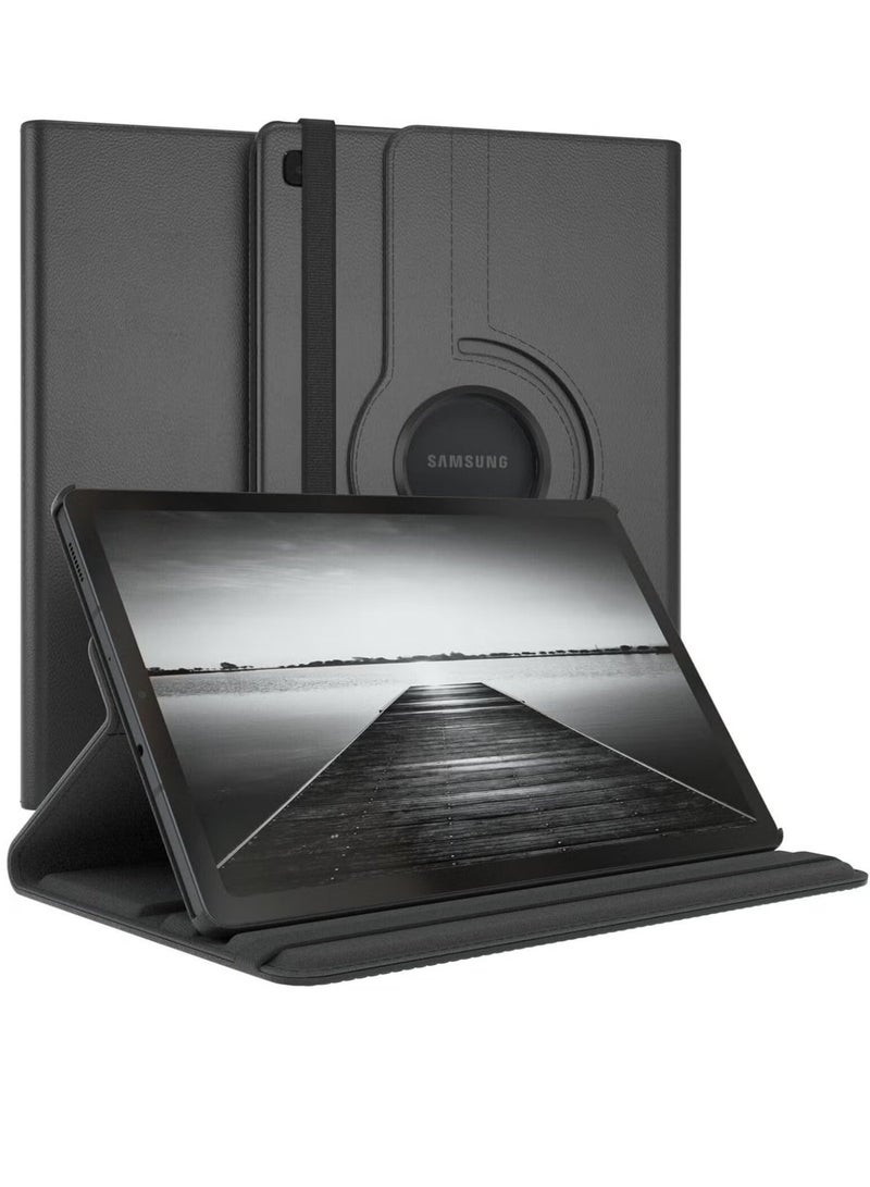 MUNTAQI Rotating Case for Samsung Galaxy Tab A7 10.4 (2020/2022) [T500/T505/T507/T509] – [360-Degree Stand] [Auto Sleep/Wake] Folio Leather Smart Tablet Cover (Black) - Image 1
