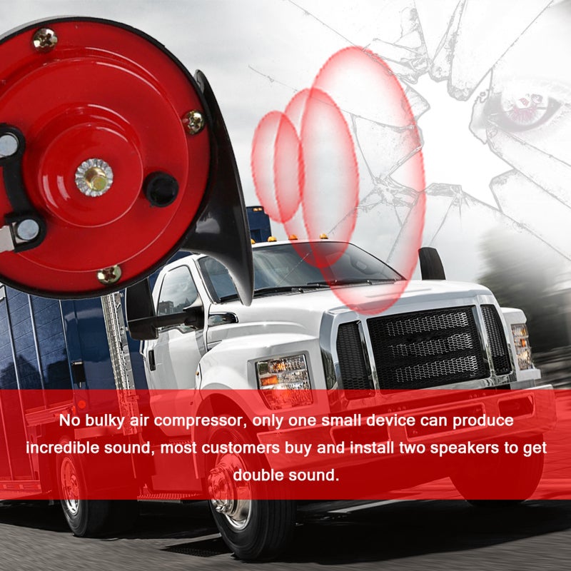 2PCS 12 V Universal Double Tone Horn Car Motorcycle Air Horn Loud Electric Snail Horn Waterproof Horn High/Low Tune - Image 5