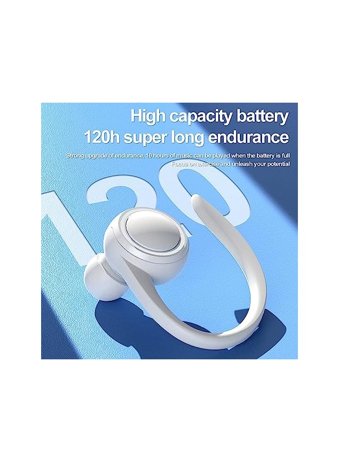 erorex Bluetooth Headphone Single Ear Hook True Wireless Bluetooth Sport Earbuds Waterproof Earphone Hands Free Cell Phones Ultra Light Painless Bluetooth Earpiece For Office Sports Driving Gym - Image 2