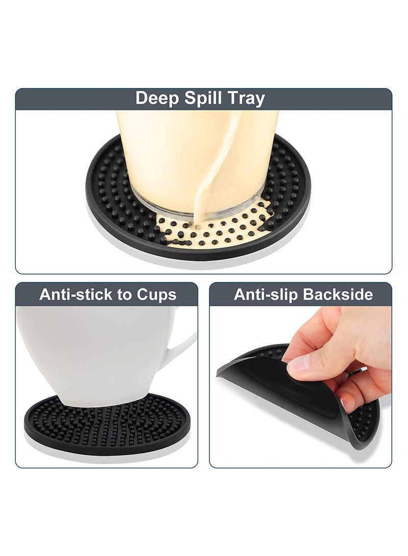 6-Piece Silicone Furniture Tabletop Protection Coaster for Wooden Table Coffee Table Glass  - Image 3