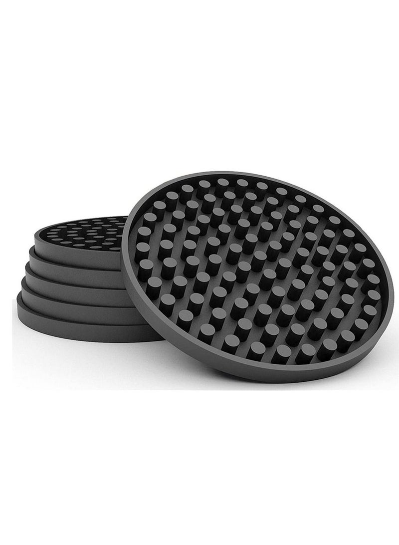 6-Piece Silicone Furniture Tabletop Protection Coaster for Wooden Table Coffee Table Glass  - Image 1