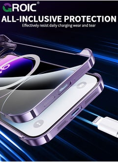 Compatible with iPhone 15 Plus Case,  iPhone 15 Plus 6.7'' Phone Shell with MagSafe, Clear Magnetic Plated Slim Thin Shockproof Electroplated Bumper Protective Cover with Screen Protection Film - pzsku/ZD69C1295BC0E8286E7BFZ/45/_/1719814453/24730209-f23a-4228-8f30-91763c51a2e6