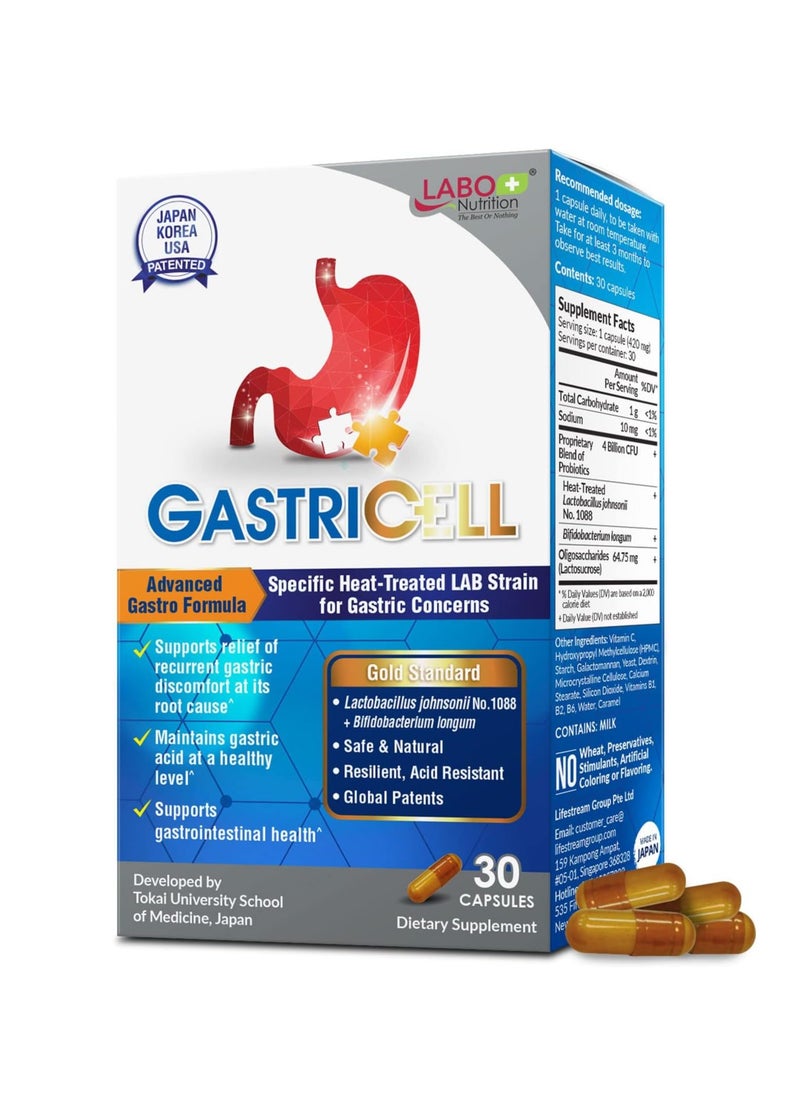 LABO Nutrition - Gastricell Advanced Gatro formula 30 Capsules - Image 1