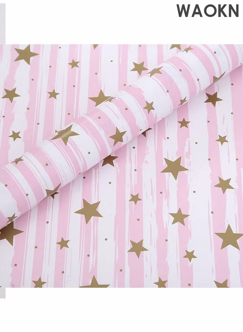 WAOKN 4 Sheets Gift Wrapping Paper With Accessories,Holiday Gift Wrapping Paper,Birthday Gift Box Gift Wrapping DIY, Gift Wrapping Paper for Birthday, Holiday, Wedding, Party,Kids Gift Wrapping (70cmX50cm) - Image 4
