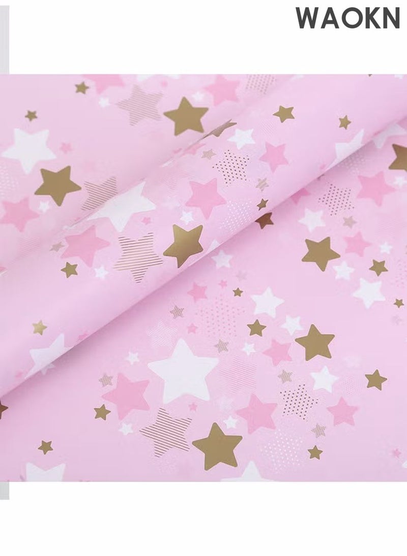 WAOKN 4 Sheets Gift Wrapping Paper With Accessories,Holiday Gift Wrapping Paper,Birthday Gift Box Gift Wrapping DIY, Gift Wrapping Paper for Birthday, Holiday, Wedding, Party,Kids Gift Wrapping (70cmX50cm) - Image 5