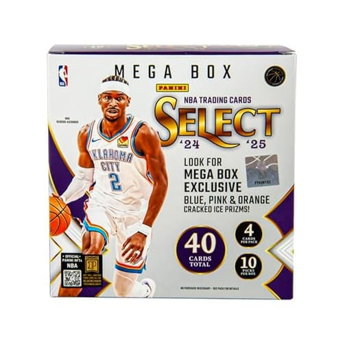 Panini 202425 بانيني سيلكت NBA كرة السلة ميغا بوكس بطاقات التداول الرسمية حصرية للبيع الأزرق والأحمر بطاقات الروكي المدمجة صندوق مختوم - Image 1