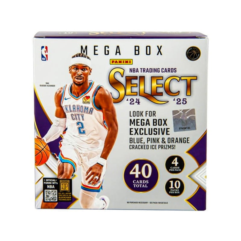 Panini 202425 بانيني سيلكت NBA كرة السلة ميغا بوكس بطاقات التداول الرسمية حصرية للبيع الأزرق والأحمر بطاقات الروكي المدمجة صندوق مختوم - Image 2