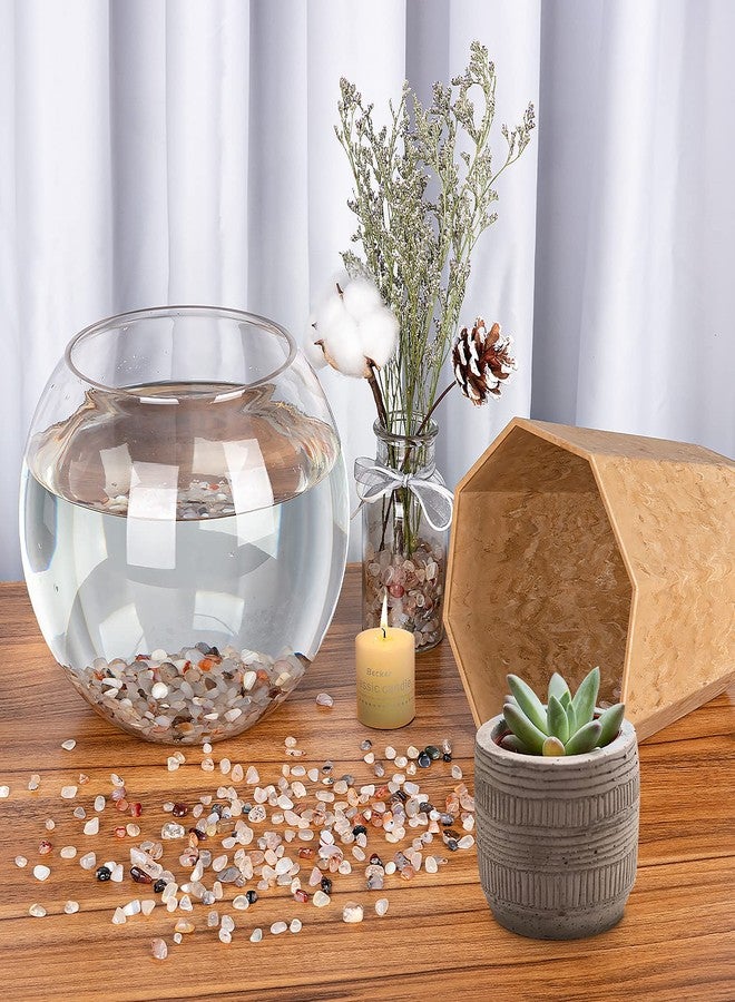 Rifny Decorative Polished Rocks, RIFNY 0.3" Gravel Rocks Crushed Crystal for Plant Flower Pots Succulents Cactus Bamboo Plant Vase Filler Aquarium Fish Tank Decorations and DIY Craft (3 LB, White) - Image 5