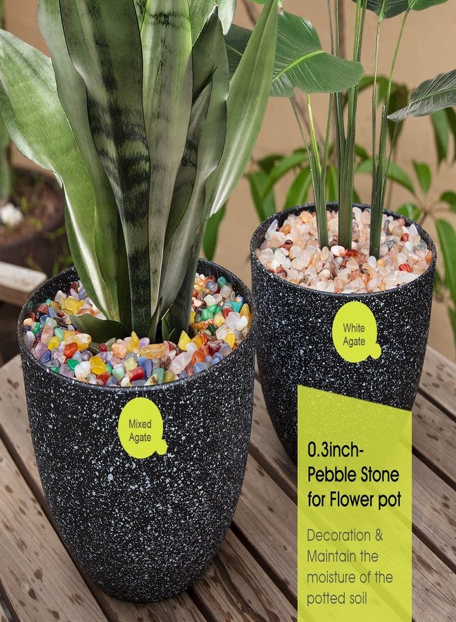 Rifny Decorative Polished Rocks, RIFNY 0.3" Gravel Rocks Crushed Crystal for Plant Flower Pots Succulents Cactus Bamboo Plant Vase Filler Aquarium Fish Tank Decorations and DIY Craft (3 LB, White) - Image 2
