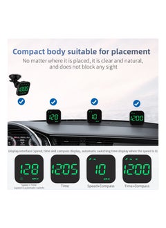 SYOSI G4S Digital GPS Speedometer, New HUD Car Head Up Display with Digital Speed in MPH KPH, Universal Fatigue Driving Reminder, Overspeed Alarm Trip Meter, for All Vehicle (Green)  - Image 4