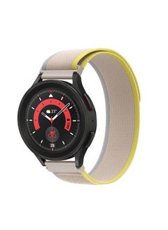 Generic Replacement Strap For Garmin Venu 2 Plus / Sq 2 Loop Nylon Watch Band Beige White 
