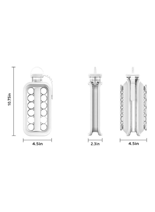 NIBEMINENT Foldable Ice Cube Molds With Lid B125 White - Image 3