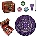 Knana 6Pcs Pendulum Board for Divination Pendulum Crystal for Dowsing Tarot Dice Astrology Dice with Box Wiccan Supplies and Tools Tarot Divination for Beginners - Image 3