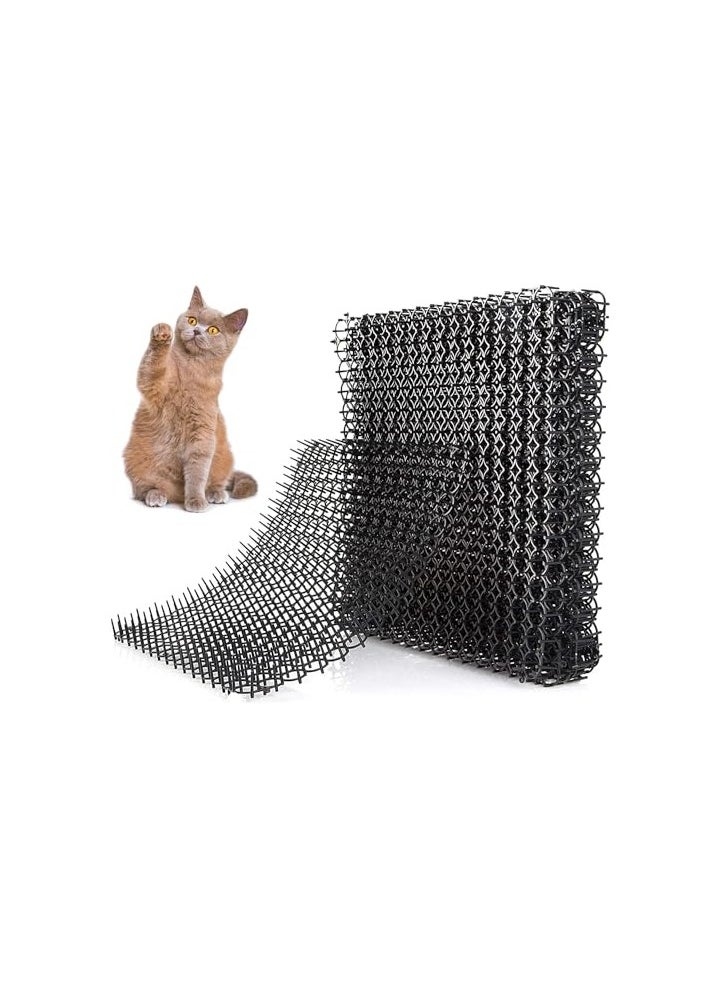 Generic - Outdoor Cat Repellent Scat Mat Set of 10, 16x13 Inch Square Cat Deterrent Mat with 1-Inch Plastic Spikes, Effective Cat Scratch Deterrent for Indoor & Outdoor Use, 13ft Coverage. - Image 1