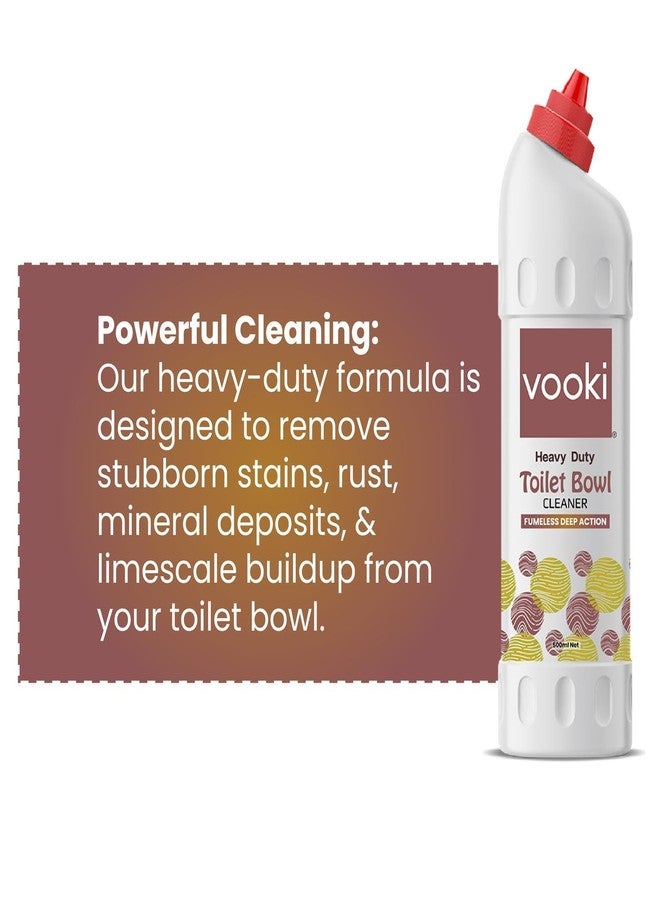Vooki Heavy Duty Toilet Bowl Cleaner Fumeless Deep Action liquid, Home and Commercial Use - 500 ml (Pack of 1) - Image 5
