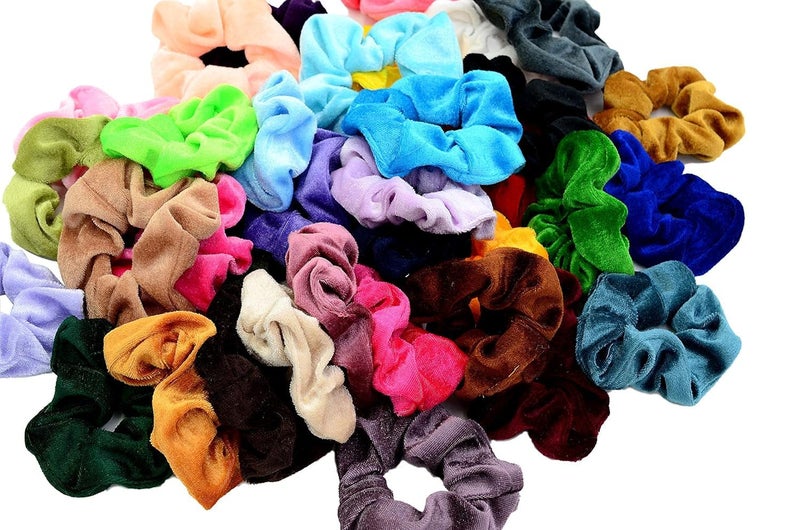 Chloven 55 Pcs Premium Velvet Hair Scrunchies Elastics Bobbles Hair Bands Scrunchy Hair Ties Ropes Scrunchies for Women Girls Accessories - Image 3
