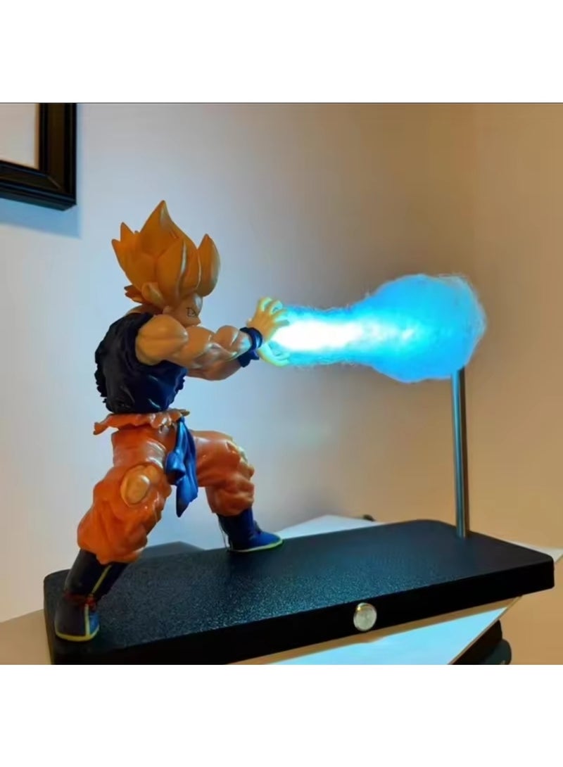 Vierex Dragon Ball Z Son Goku 3D Night Light | Anime LED Touch Lamp with Kamehameha Design | Magnetic Creative Desk Decoration & Collectible Model | Cool Gifts for Boys, Kids & Fans - Image 4