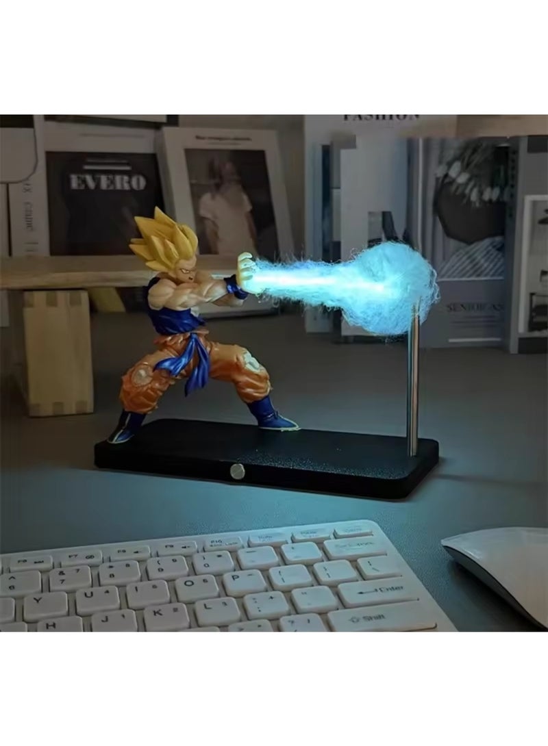 Vierex Dragon Ball Z Son Goku 3D Night Light | Anime LED Touch Lamp with Kamehameha Design | Magnetic Creative Desk Decoration & Collectible Model | Cool Gifts for Boys, Kids & Fans - Image 5