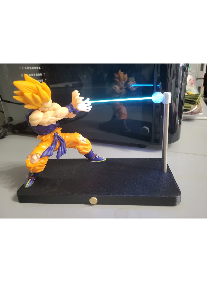 Vierex Dragon Ball Z Son Goku 3D Night Light | Anime LED Touch Lamp with Kamehameha Design | Magnetic Creative Desk Decoration & Collectible Model | Cool Gifts for Boys, Kids & Fans - Image 3