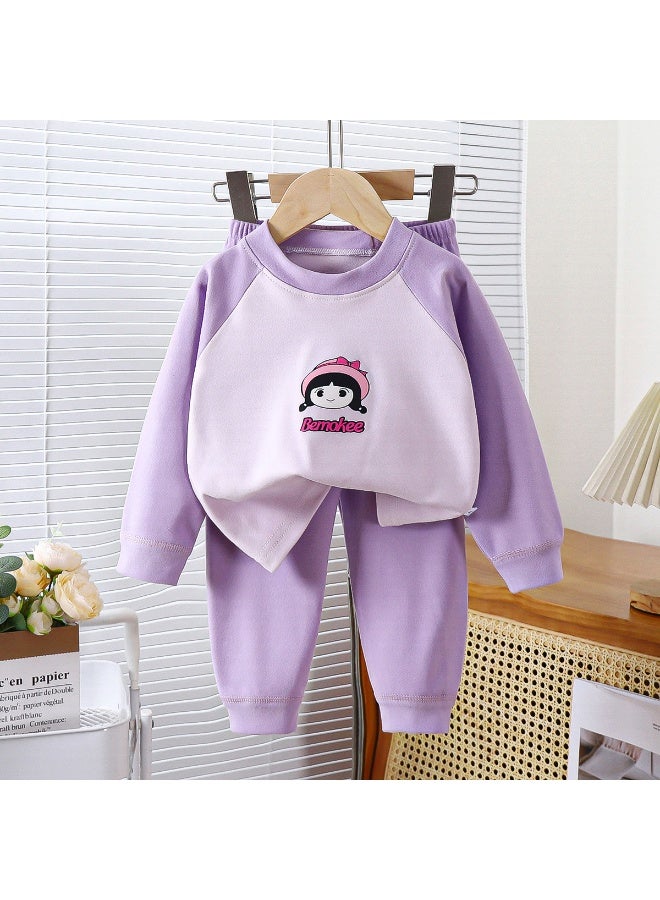 مجموعة ملابس داخلية للأطفال دافئة وسميكة