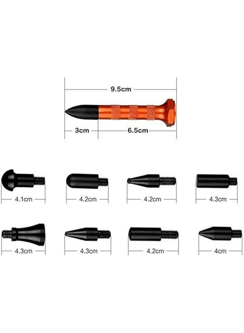 general GS DIY Paintless Dent Repair Kit Metal Tap Down Pen with 9 Heads Tips Dent Removal Tools - Image 2