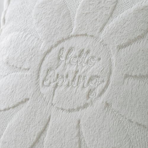 VAKADO Spring Summmer Decorative Throw Pillow Covers 18x18 Set of 2 White Couch Daisies Rhomboid Plush Velvet Square Cushion Cases Home Decor Gift for Sofa - Image 3