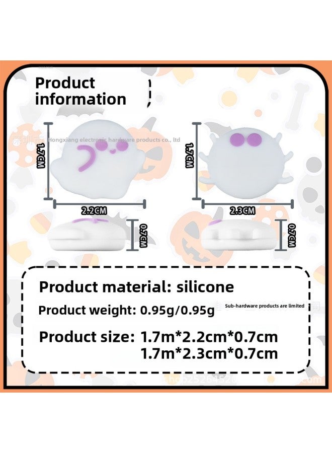 Little Ghost Spider Rocker Cap Suitable For Nintendo Switch Handle Rocker Silicone Protective Cover-Product Color:Set 1 Packaging Is Non-returnable And Non-exchangeable - Image 5