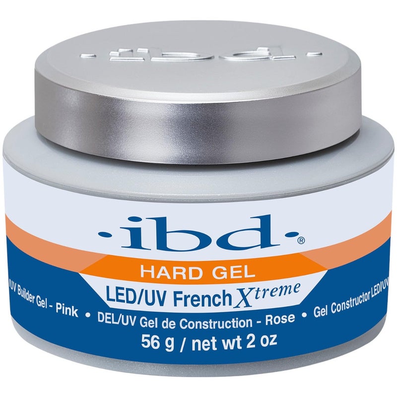 IBD Hard Gel - LED/UV French Xtreme Pink, 56 g - MADE IN USA - Premium build-up gel for gel nails - Image 1
