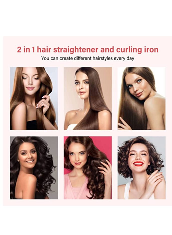 ام اس مكواة فرد الشعر والعناية بالشعر باستخدام مكواة مسطحة مزدوجة الجهد للأيونات السالبة للشعر - Image 3