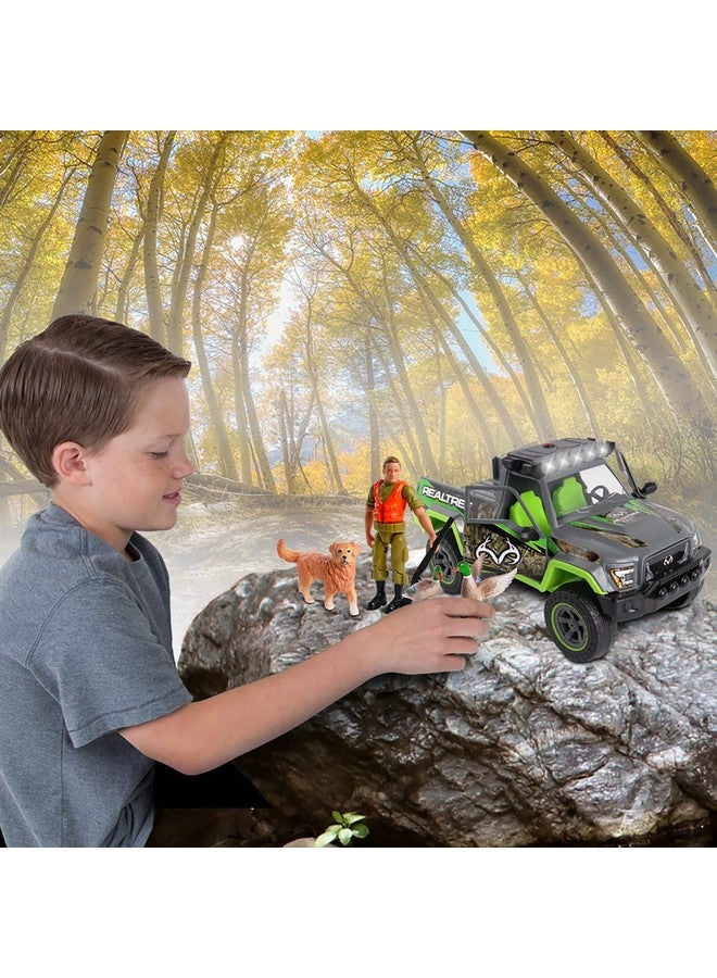 NKOK Realtree 1:18 Scale: Duck Hunting Playset - 6 Piece Friction Powered Lights & Sounds Truck, Realtree Camo, Duck Hunting #21722, Officially Licensed, for Kids Ages 3+ - Image 5