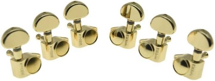 WILKINSON 3x3 ROTO Style Full Size Sealed Guitar Tuners Tuning Keys Pegs Guitar Machine Heads Fits USA Les Paul or Acoustic Guitars Gold - Image 2