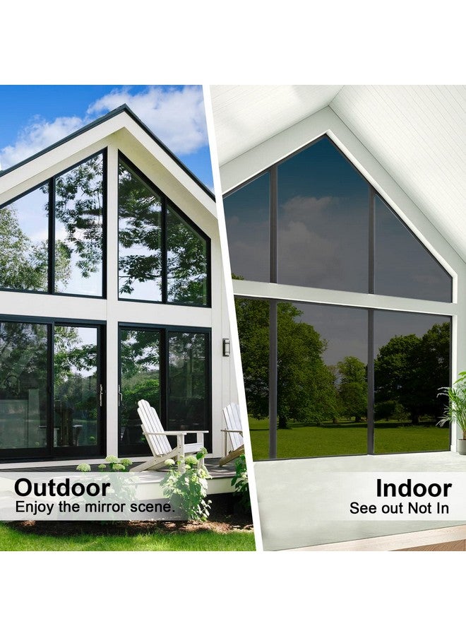 SunBaby One Way Privacy Window Film - Reflective Sun Blocking Window Tint Clings for Daytime Privacy & UV Protection, Includes 3 Tools, Black(23.6"x78.7")  - Image 3