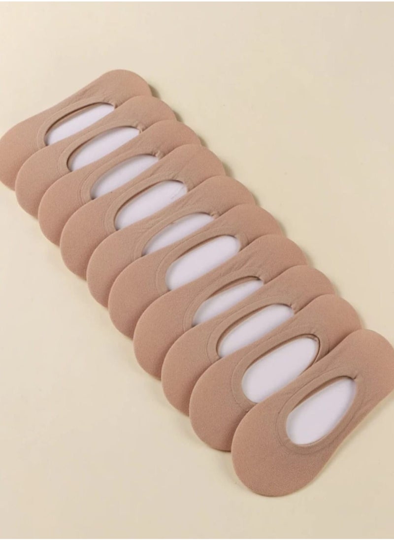 Generic - Plain Invisible Ankle length Socks Total of 10 Pairs, with a Non-Slip Silicone Ggranule Design. - Image 1