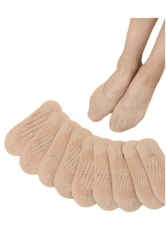 Plain Invisible Ankle length Socks Total of 10 Pairs, with a Non-Slip Silicone Ggranule Design.