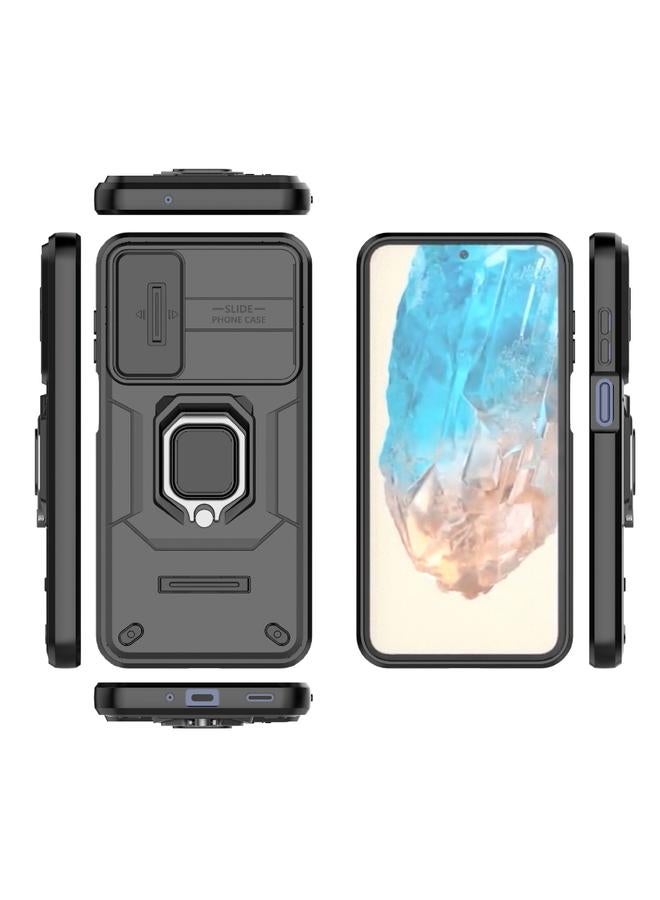 S-TOP Case For Samsung Galaxy M35 Sliding Camshield TPU + PC Shockproof Phone Case with Holder - Image 3