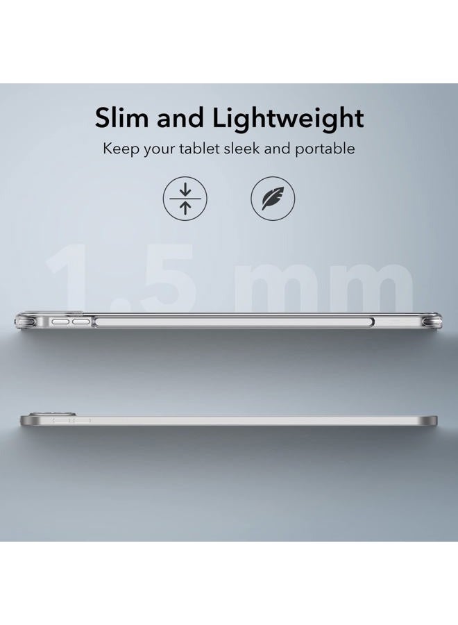 Spigen حافظة لجهاز iPad Pro 12.9، حافظة لجهاز iPad Pro بحجم 12.9 بوصة (2022/2021، الجيل 6/5)، رقيقة وخفيفة الوزن، مقاومة للاصفرار، ظهر صلب، تدعم قلم 2، سلسلة كلاسيكية، شفافة - Image 3